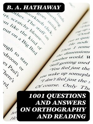 cover image of 1001 Questions and Answers on Orthography and Reading